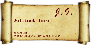 Jellinek Imre névjegykártya